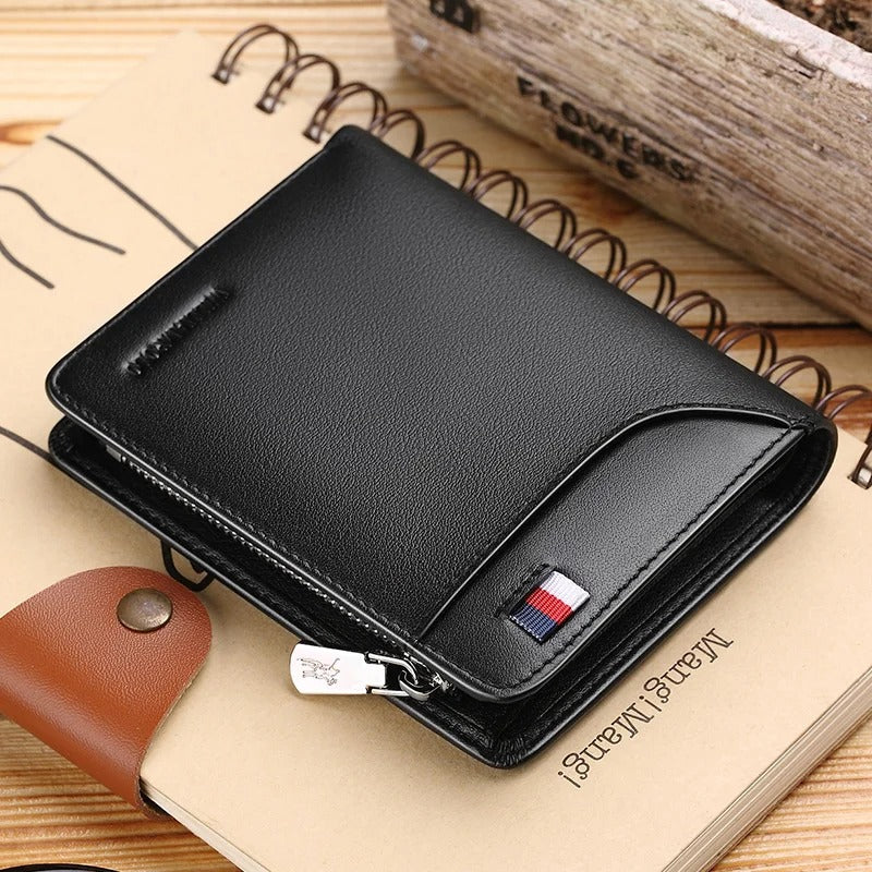 WilliamPOLO Short Men Wallet - 100% Genuine Cow Leather
