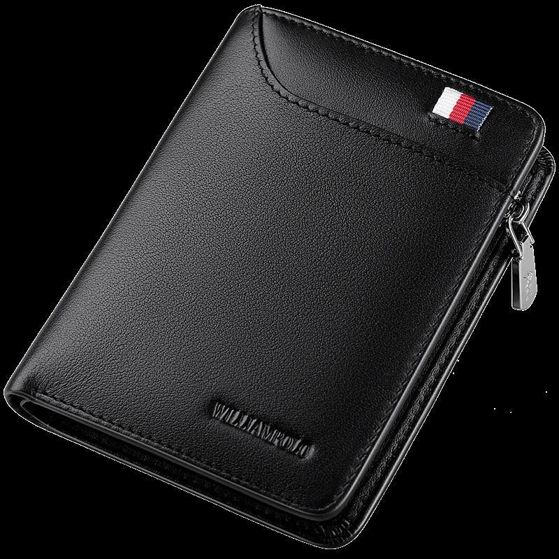 WilliamPOLO Short Men Wallet - 100% Genuine Cow Leather