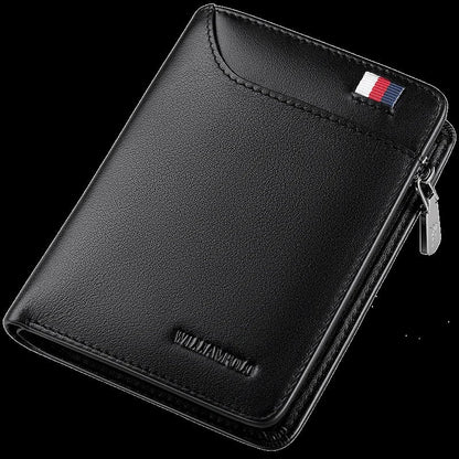 WilliamPOLO Short Men Wallet - 100% Genuine Cow Leather