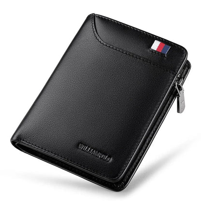 WilliamPOLO Short Men Wallet - 100% Genuine Cow Leather